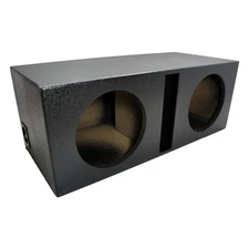 Car Audio Spray Lined Ported Dual 10 Sub Box Speaker Bass Subwoofer Enclosure