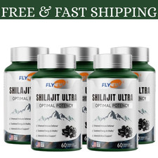  5 Pack Flynew Shilajit Ultra Optimal Potency, Shilajit Extract with L-Arginine