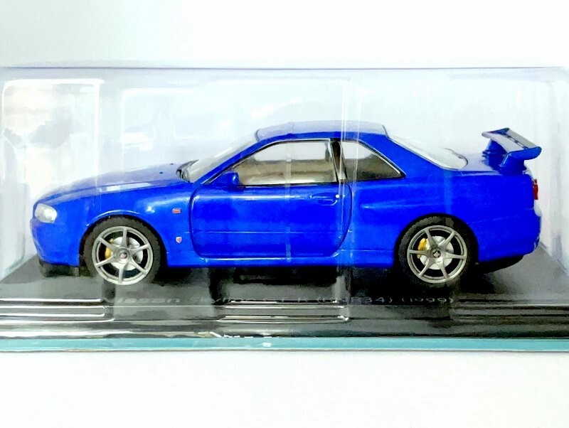 W786 新品 hachette NISSAN SKYLINE GT-R Nissan Skyline GT-R (BNR34) [1999] 1/24 Diecast Model
