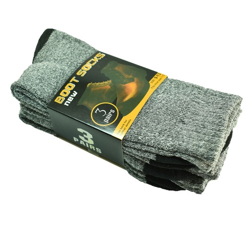 6 Pairs Mens Winter Thermal Cushioned Heavy Duty Cotton Work Boots Socks 9-13 - Picture 6 of 7