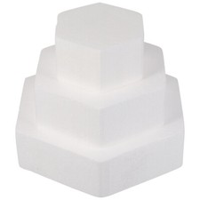 3 Pcs Bianca Polistirolo Modello Di Torta Arredamento