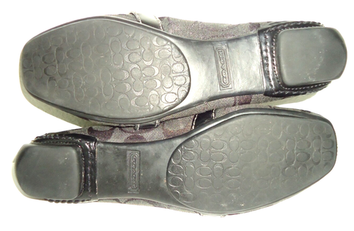COACH Loafer Shoe Slip On Women's Jacquard Black Logo A2695 Size-6B/36 - Picture 8 of 9