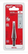 Milwaukee 48-89-9201, 1/8 pulg. - 1/2 pulgada. Broca escalonada de óxido negro #1 (13 pasos)