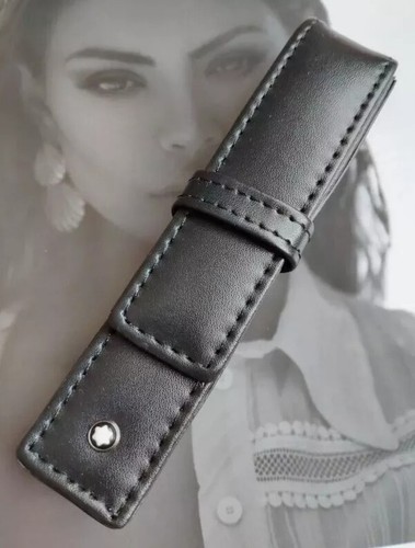 Montblanc Meisterstück Siena Funda de Cuero Negra - 1 Estuche para Bolígrafos - Nuevo en Caja - Imagen 2 de 6