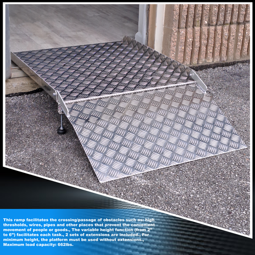 WORHAN® Rigid Threshold Ramp for Wheelchair Loading Platform Anodized ...