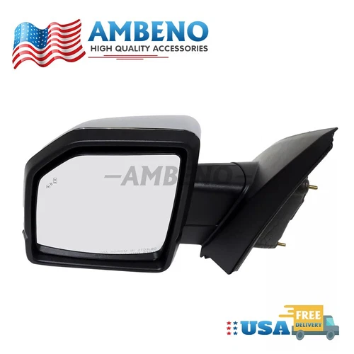 Folding Mirror Chrome For 2015-2020 Ford F-150 Left w/ Memory Blind Spot
