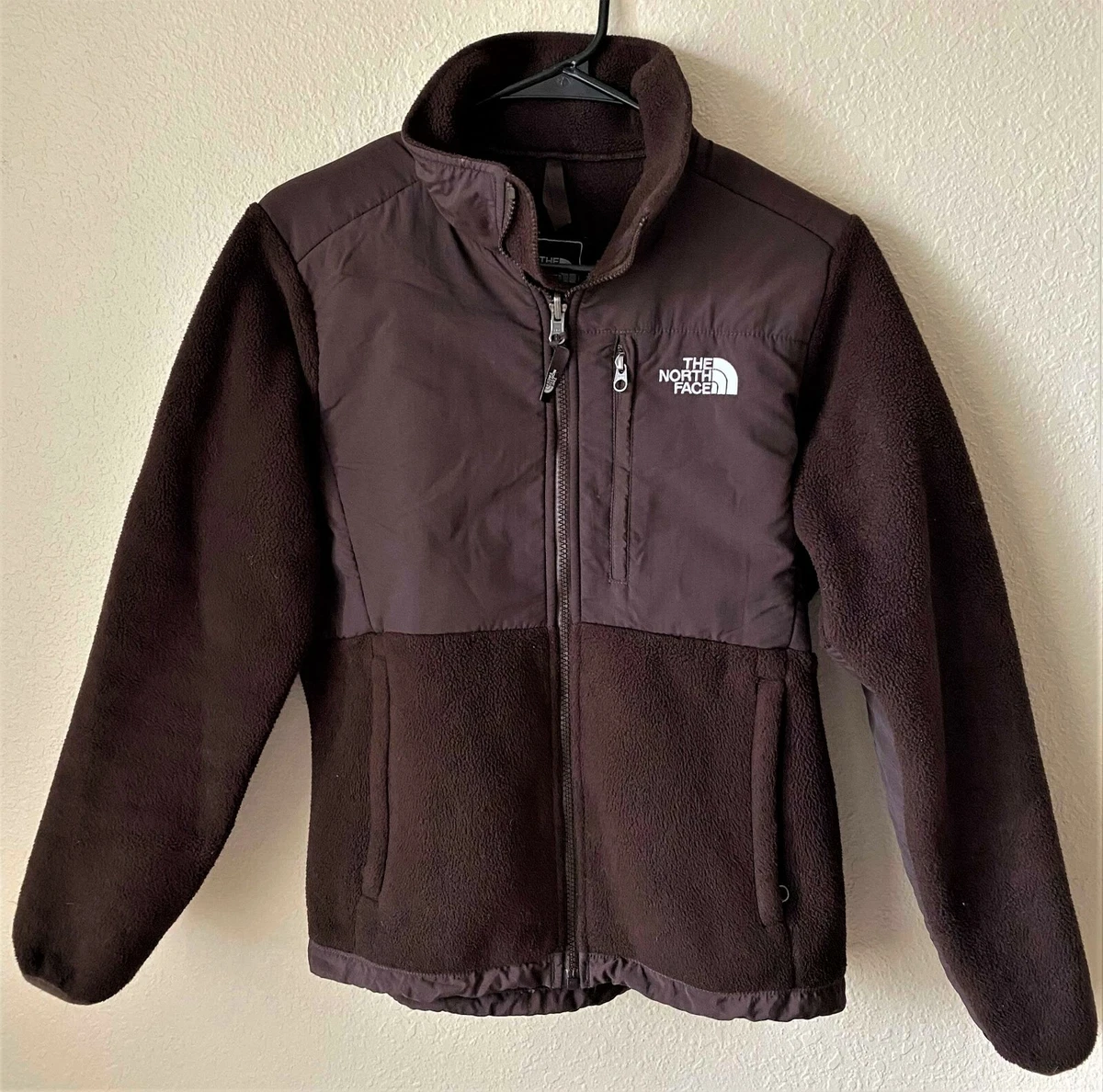 North Face Women's Size S/P Chocolate Brown Denali Fleece Jacket Zipper  Pockets