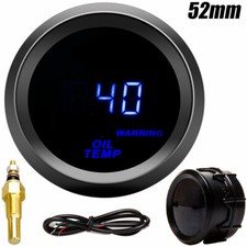 2" 52mm Digtal Blue LED Oil TEMP Temperature Gauge Meter 40-150℃ With Sensor    