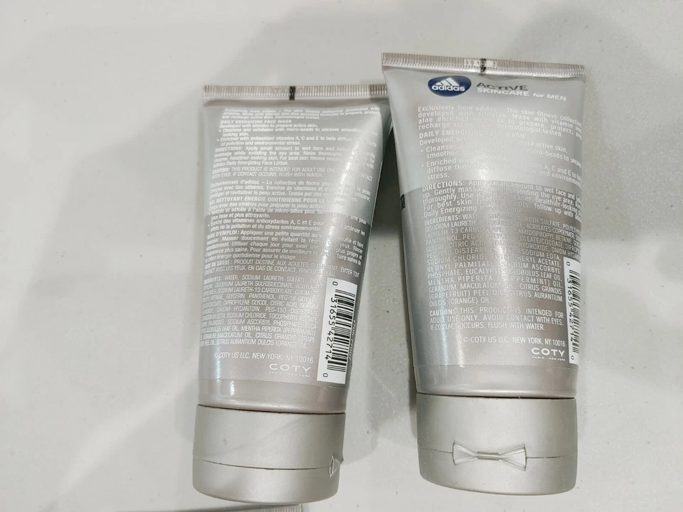 9 piezas 5 oz NUEVO Antiguo Stock ADIDAS Cuidado Activo de la Piel para HOMBRES Lavado Facial Energizante  Foto 2 de 4