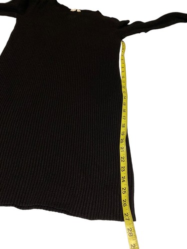 Gap maglione abito a costine donna taglia small 3 manica lunga nero misto lana merino - Foto 11 di 16
