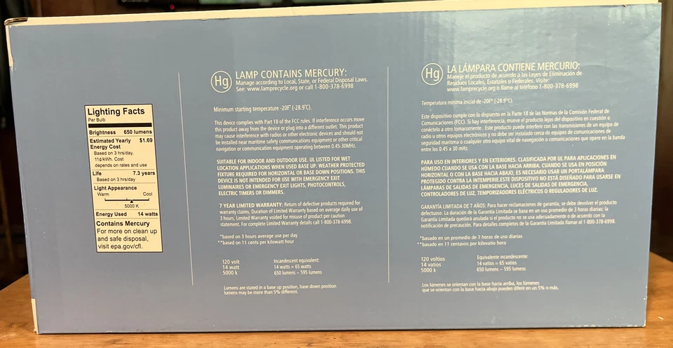 PACK OF 6 Ecosmart Daylight R30 Flood  COMPACT FLUORESCENT 65W Equivalent New - Image 3 of 4