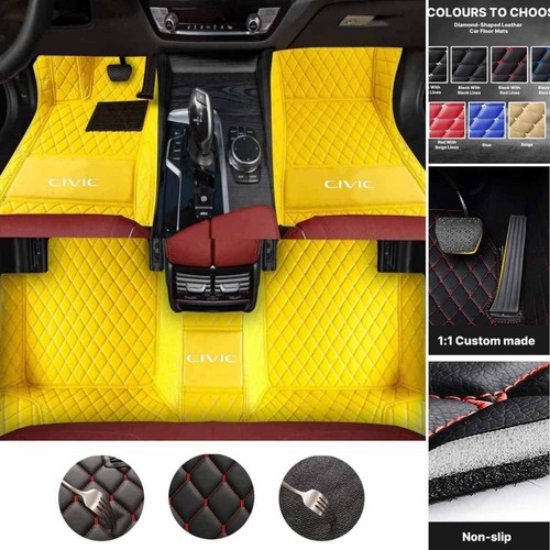 Alfombrillas de coche de lujo impermeables alfombras personalizadas para Honda Civic 1995-2025 - Imagen 40 de 43
