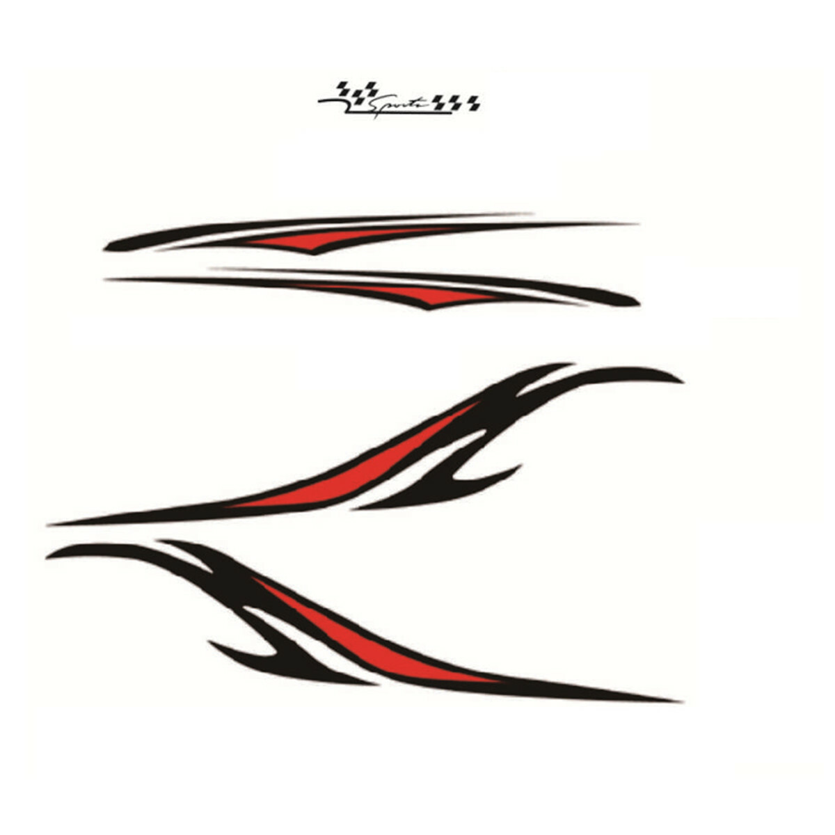 2Pcs Stripes Graphic Vinyl Decals Self-adhesive Sticker For Car Truck Waterproof