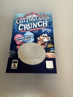 50 Pack Empty Edible  Zip Lock Bag Cotton Candy Crunch 500mg