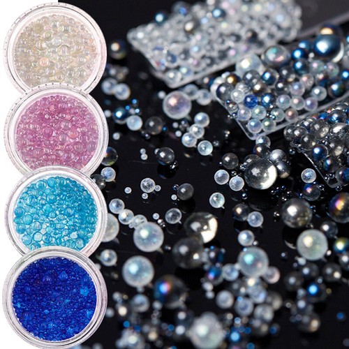 AB Colors Nail Beads Manicure Mixed 3D Charms Jewelry Ball Nail Art Decorations - Picture 12 of 34