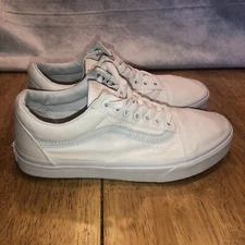 VANS Classic Old Skool School Casual Sneakers Shoes Mens 8 Womens 9.5 WHITE