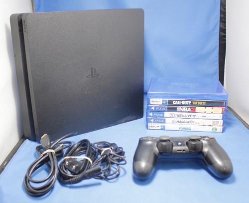 Sony PlayStation 4 Slim - Model CUH-2215B - 1TB - 6 Games -USED/TESTED/WORKING