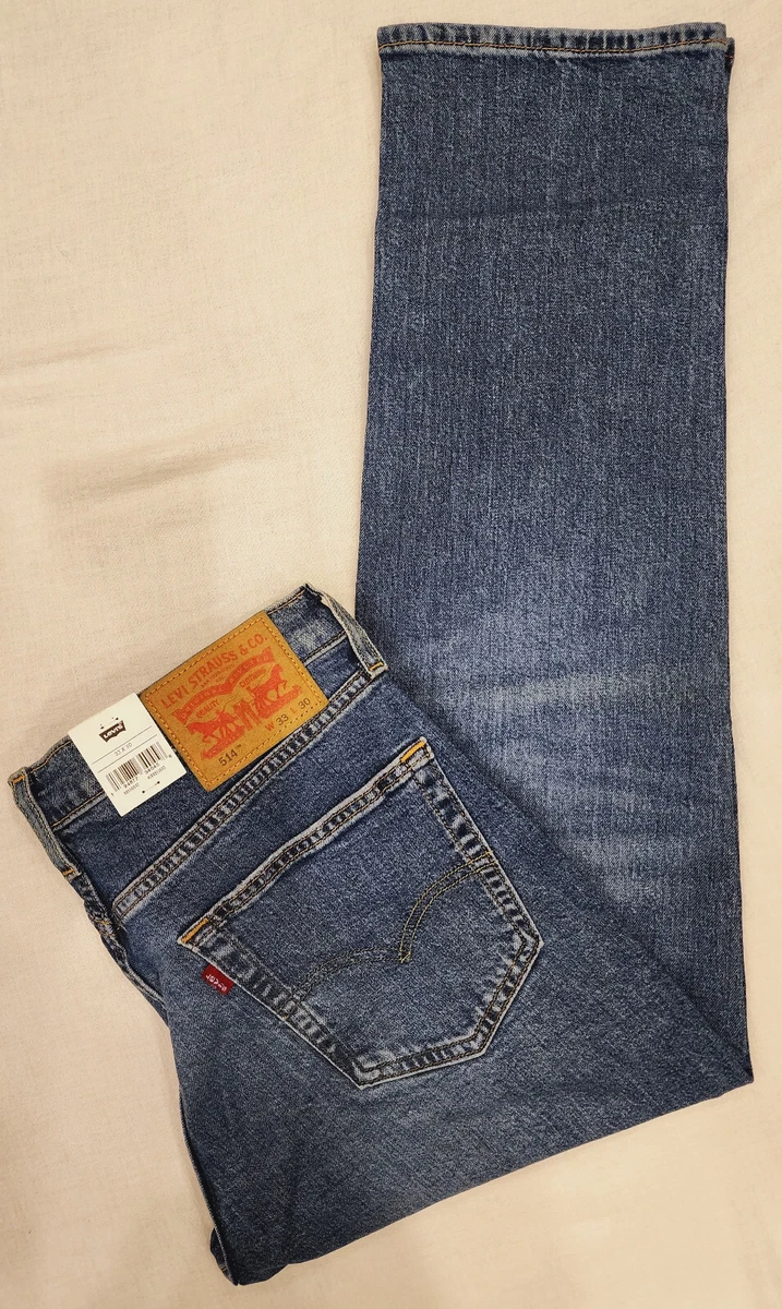 Levi s 514 Flex Mens Straight Stretch Jeans 33X30 Blue W33L30
