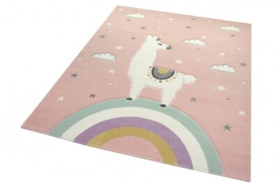 Tapis De Jeu Pour Enfants Tapis Bébé Avec Licorne Arc-en-ciel En Crème