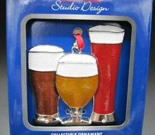 Regent Square Beer Drinker Lover Holiday Christmas Ornament Beer Glasses