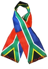 South Africa Country Lightweight Flag Printed Knitted Style Scarf 8"x60"