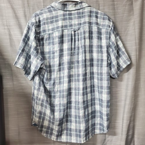 Tommy Bahama Men's Hawaiin Button Up Front Short Sleeve Shirt Medium Blue White - Picture 2 of 6