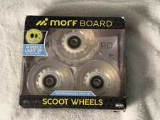 Morf Board Scoot LED Light-Up Scooter Wheels, 3-Pack, w/ ABEC-5 Bearings 609RS
