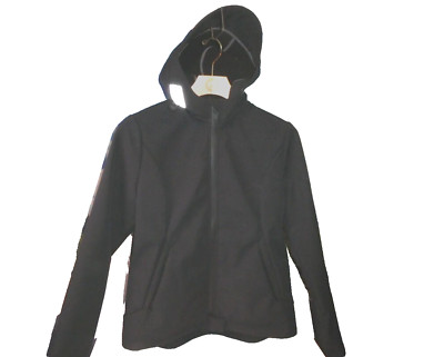 Indian Women's Jacket Small Casual Softshell Hooded Black Fleece 286975402 HB