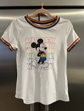 Disney Parks Mickey Mouse Rainbow Pride Tshirt Small READ