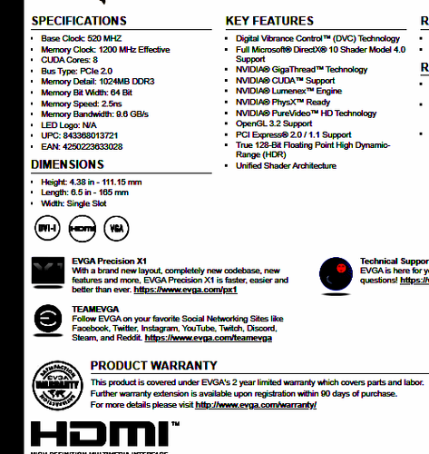 ✔️ NVIDIA✔️ HDMI✔️VGA✔️DVI Windows 10 Video Card✔️Low Profile✔️PCI-E 16x 2.0/1.1 - Picture 8 of 14