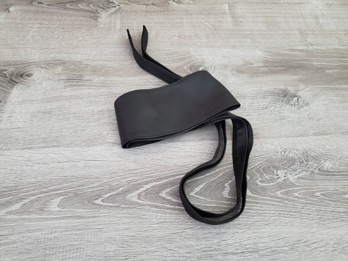 Black Wide Wrap Obi Leather Belt, Fashion Belt, Trendy Black Belt, Wide Belts - Picture 8 of 9