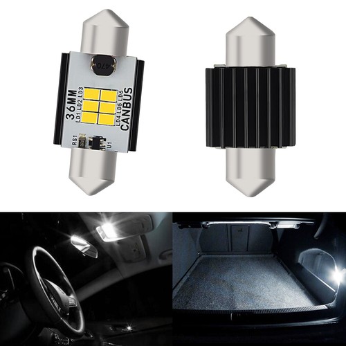 2 Bulbs Car C5W Lights LED Festoon Interior Sidelight Number Plate Auto 36mm A