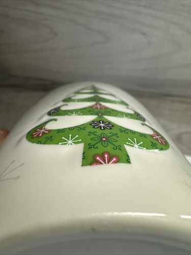 Starbucks Coffee HOLIDAY 2006 CHRISTMAS TREE 17oz Mug Green White Embossed NEW - Picture 13 of 13