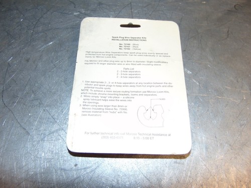 Moroso Red Wire Separators 72161 4-6-8 Cylinder Engines Fits 7-8-9mm Wires - Bild 5 von 5