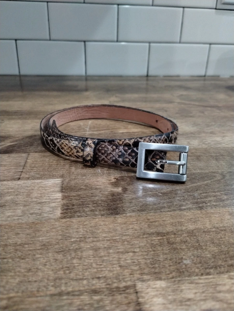 Banana Republic Leopard Calf Hair Slim Women\'s Belt - Brown/Black Animal Print M Vegan Leopard Pony Hair Skinny Belt | Banana Republic Factory main image 3