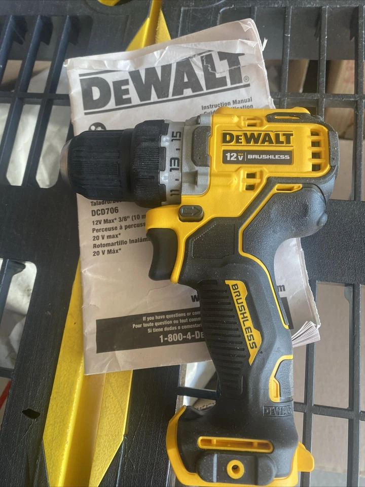 DEWALT Xtreme DCD701 12V Max 3/8 pulgadas Herramienta Taladro Destornillador Solo Nuevo Foto 3 de 3