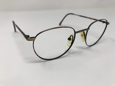 Vintage Zyloware Eyeglass Frame Round Bronze Havana Demi Amber Tort 49-20 GA40