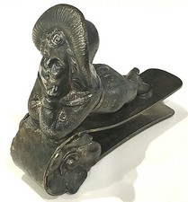 ANTIQUE JAMES W TUFTS SILVER PLATE FIGURAL NAPKIN RING / CLIP 1880&lsquo;s #1607 Rare