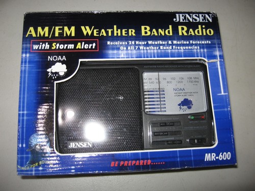 Jensen Audio AM/FM Weather Band Radio NOAA Storm Alert MR-600 Carrying Strap
