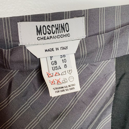 VTG MOSCHINO CHEAP AND CHIC 8 Retro Silk Skirt - Picture 3 of 6