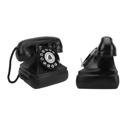 Retro Telefon Modell Harz Taste Vintage Festnetz Telefon Statue Home Decor Gesch - Afbeelding 5 van 24