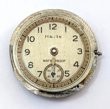 Vintage HARTS Cort Watch Co 7j Military Style 25mm Swiss Movement PARTS REPAIR