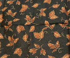 Moda Fabric BEAUTIFUL BLESSINGS Fall Leaves Black Background 36 x 44”