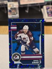 2025-26 Topps NHL Album Sticker #114 Samuel Girard Blue Speckle/100 - Avalanche