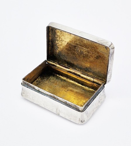 19TH CENTURY CHINESE COLONIAL SOLID SILVER FLORAL SNUFF BOX c1850 KHECHEONG - Picture 2 of 6