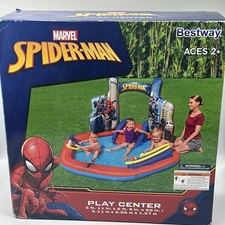 Inflatable Kids Outdoor Pool Play Center Water Slide Marvel Spider-Man Summer