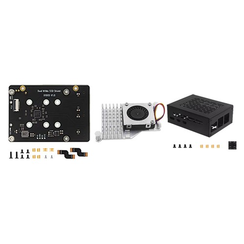 X1005 Dual NVME SSD Shield mit Kühler+Gehäuse PCle zu M.2 Dual SSD für 5 U5360 - Bild 4 von 8