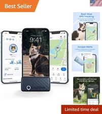 Smart Cat GPS Tracker - Real-Time Location Wellness Monitor for Cats 6.5lbs