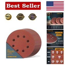 5 Inch Aluminum Oxide Sanding Pads - 75PK, Mixed Grits for Diverse Applications