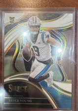 2023 Panini Select - Club Level Bryce Young #291 White Prizm Die-Cut /199 (RC)